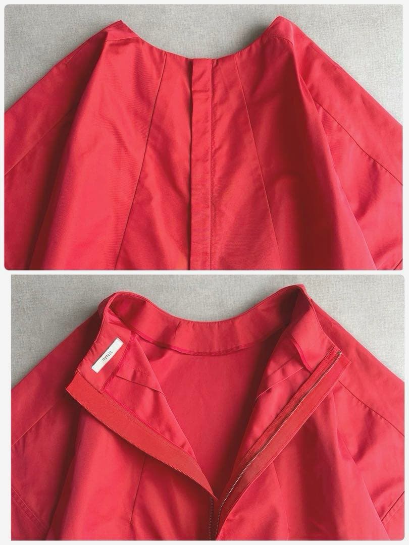 美品▲LE PHILルフィル//半袖ブラウス▲赤 レッドプルオーバー　ゆったり