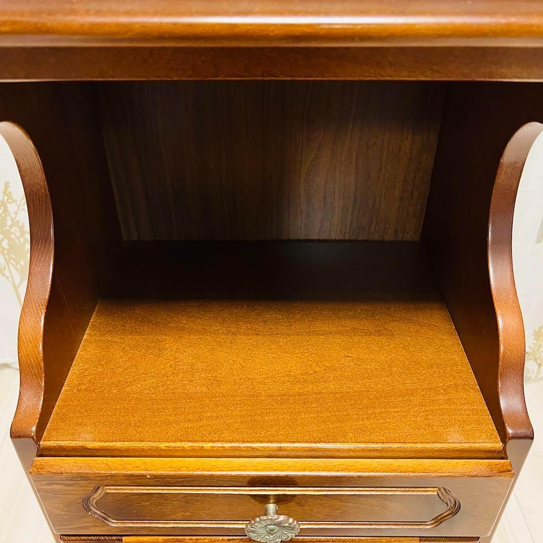 ☆美品！☆カリモク karimoku コロニアル　電話台 レトロ アンティーク調