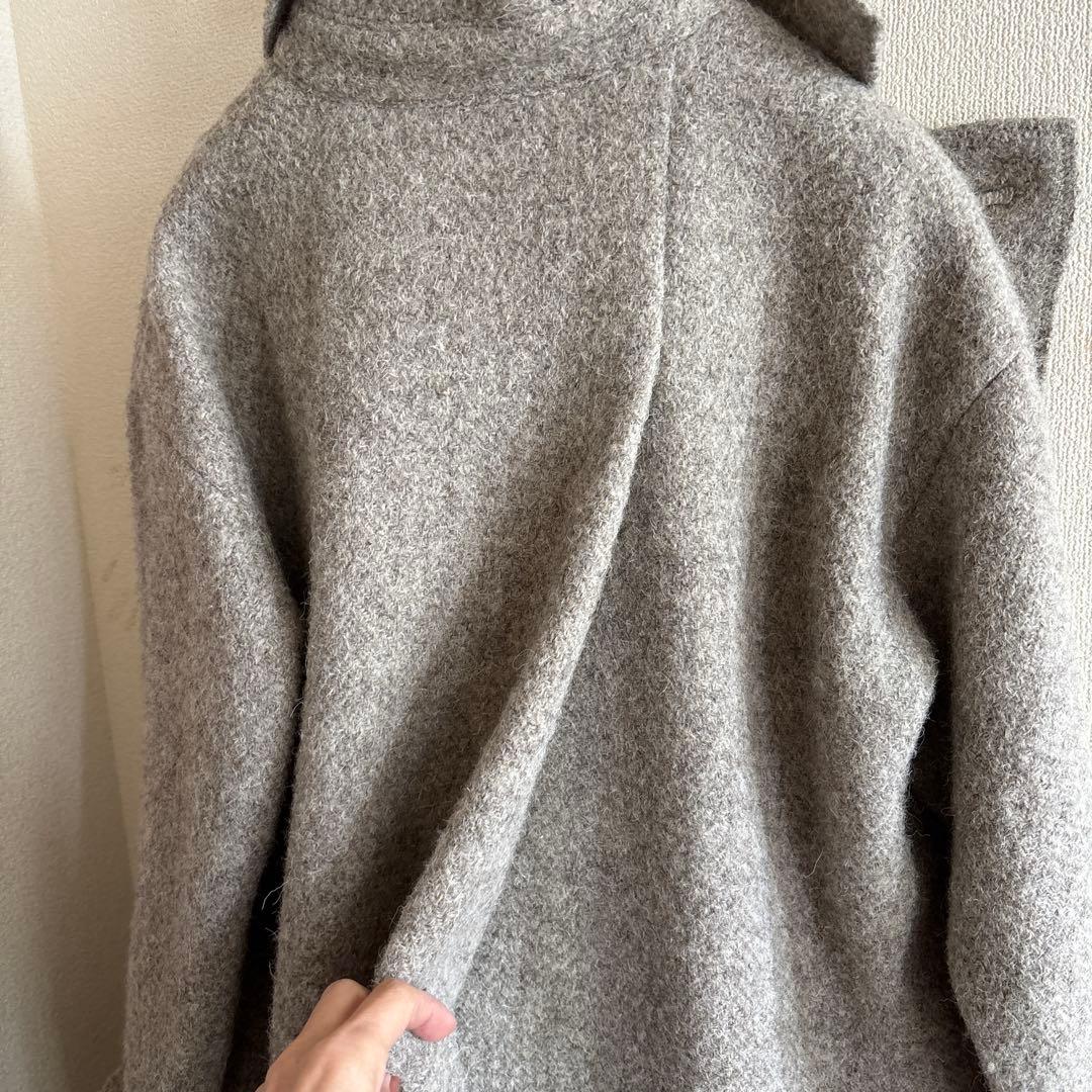 りんごISSEY MIYAKE PLURAL ダブルブレストコート グレー