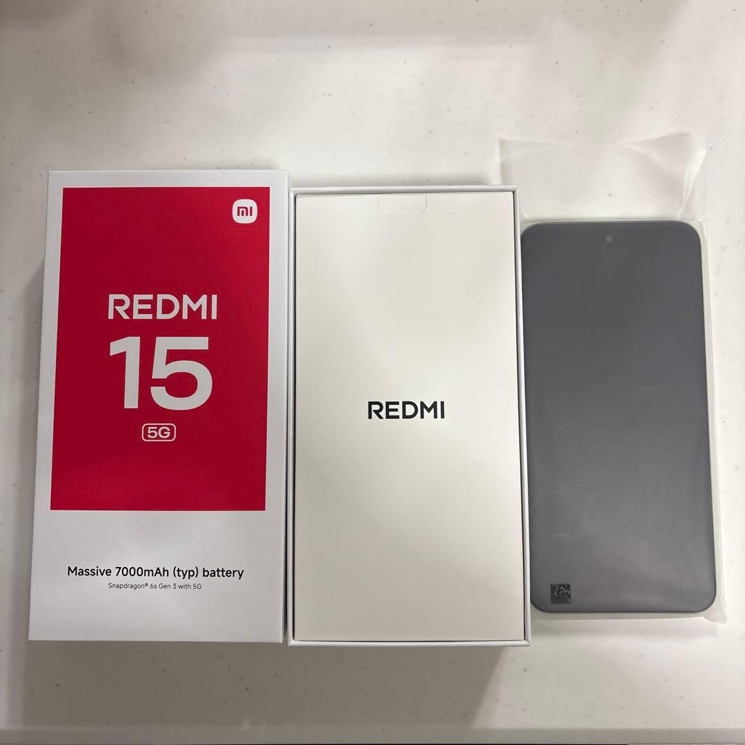 【福助】 未使用REDMI 15 5G スマホ リップルグリーン128GB