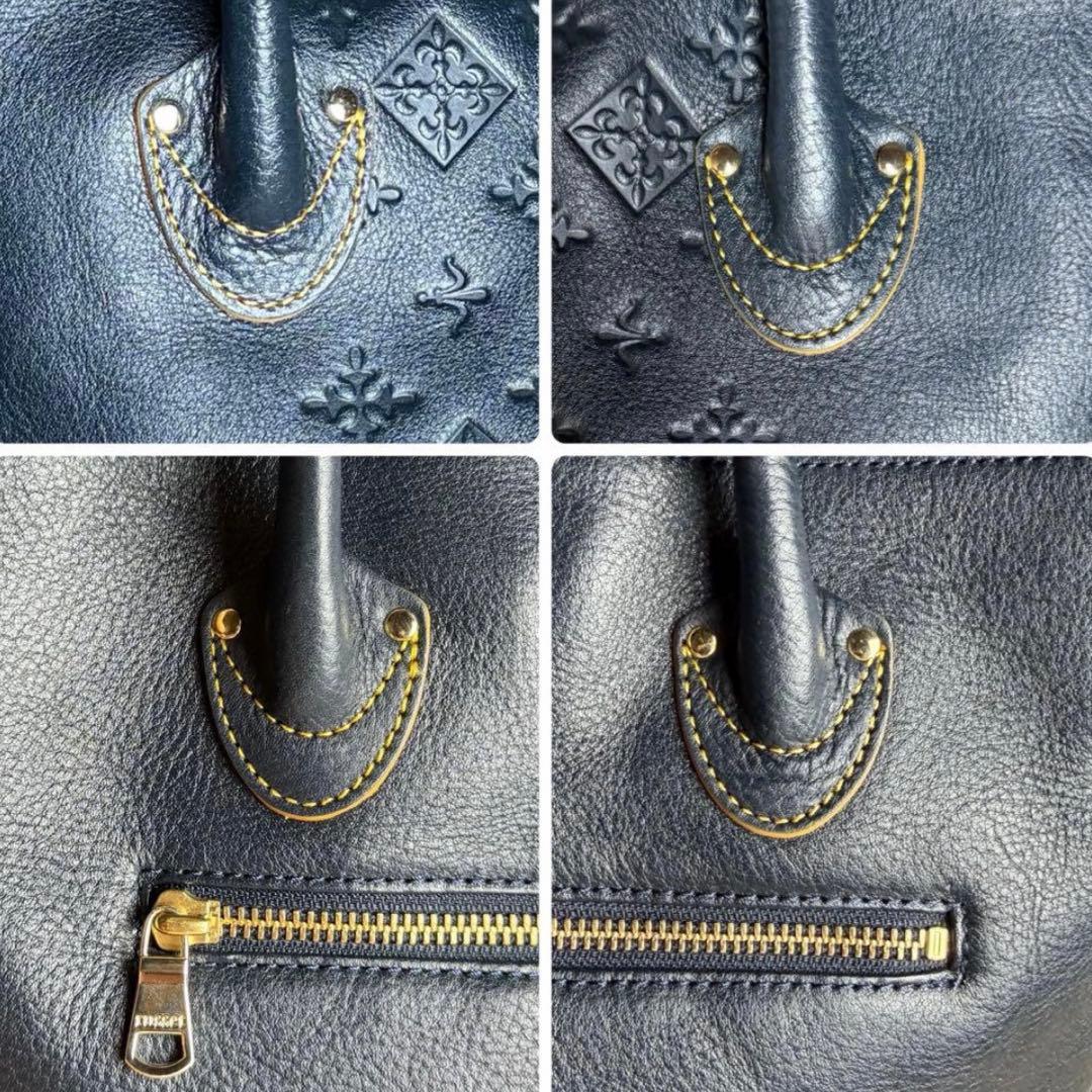 【ponko】russet モノグラム トートバッグ レザー 肩掛け可