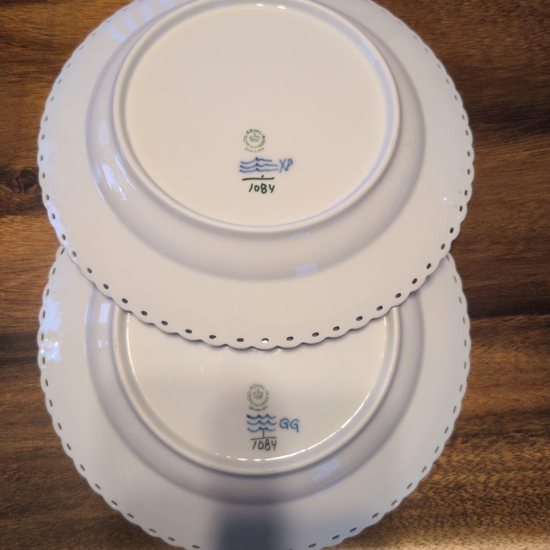 ロイヤルコペンハーゲン ブルーフルデッドフルレース2枚セット(25cm)