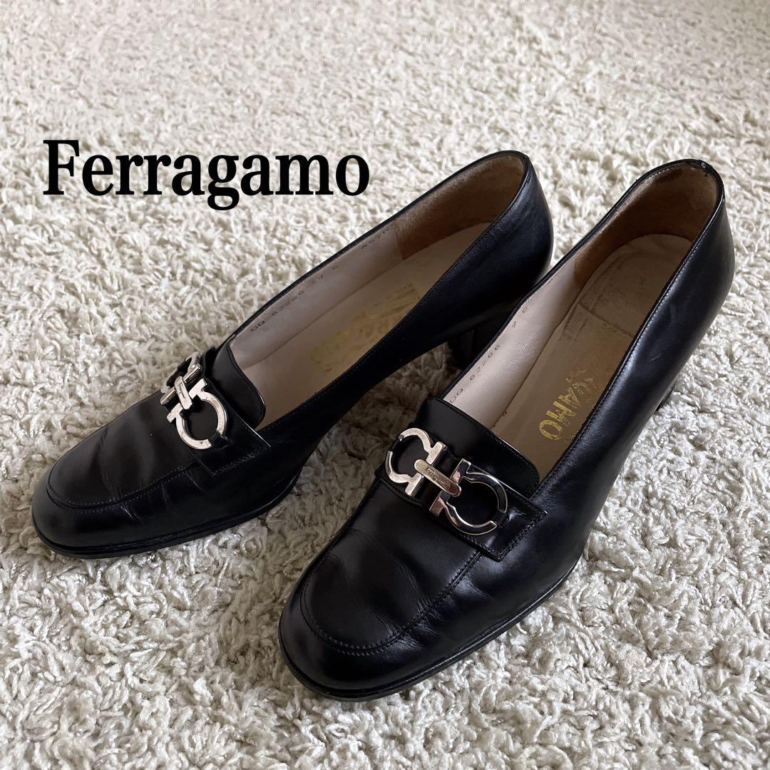 Ferragamo フェラガモ レザー パンプス　ローファー型 ガンチーニ