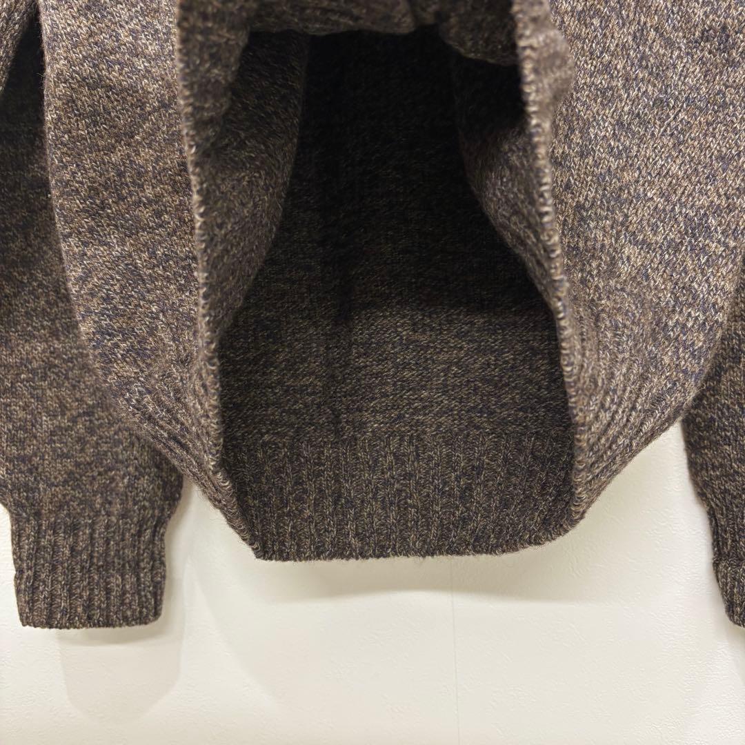 エルメネジルドゼニア　カーディガン　ショールカラー　ウール　ヤク　ブラウン　XS