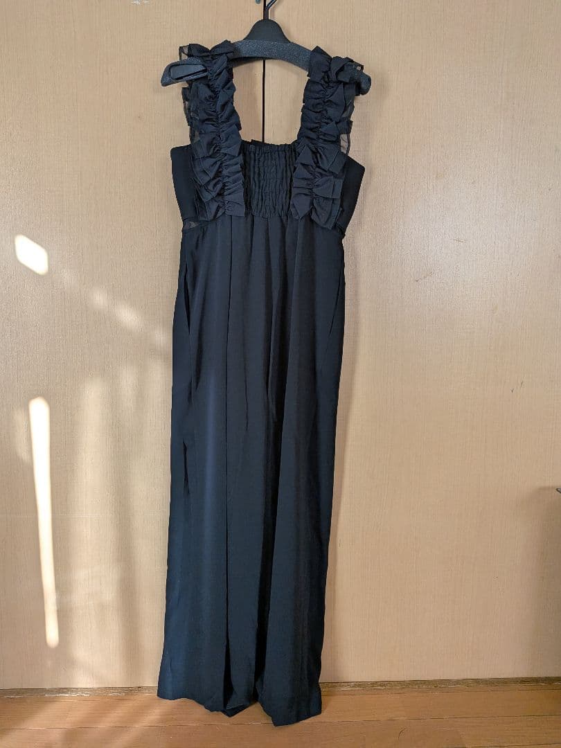 定価￥39900円 ヤマダヤFENNELフリル付きブラックオールインワン
