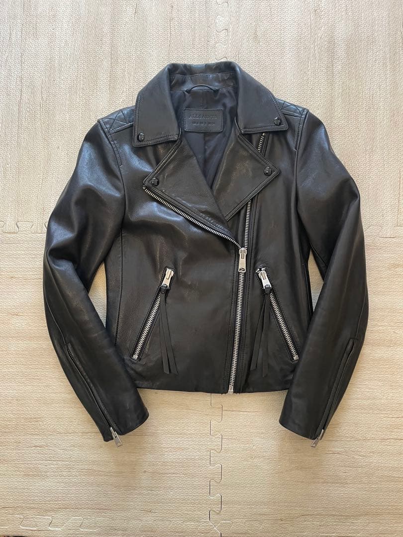ALLSAINTS ブラック ライダースジャケット UK6