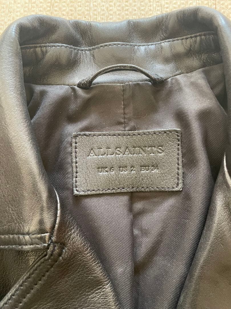 ALLSAINTS ブラック ライダースジャケット UK6