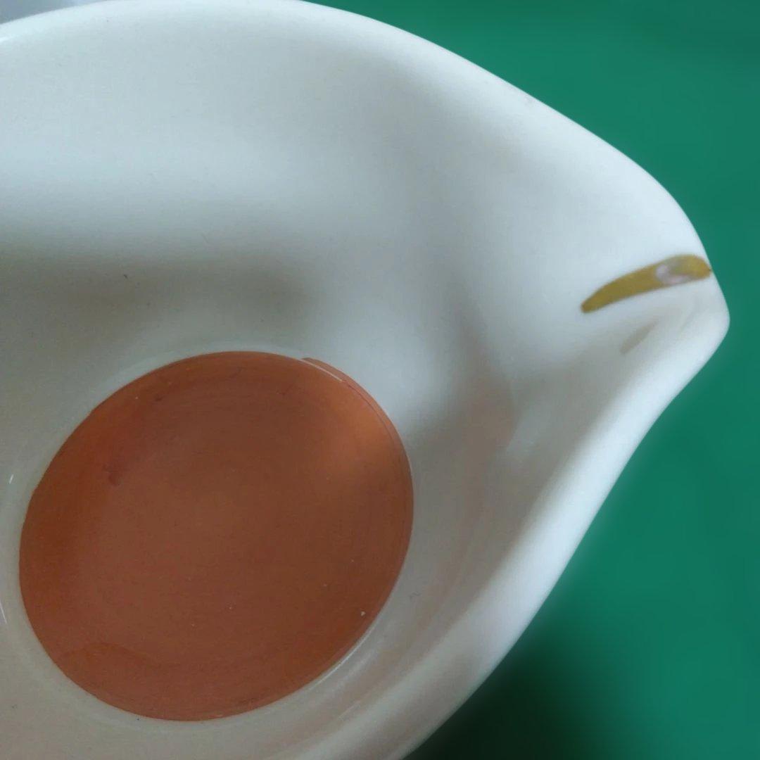 レトロ白地に手描き金色模様の注ぎ口付葛餡器 15個セット〔5個セットから可能］