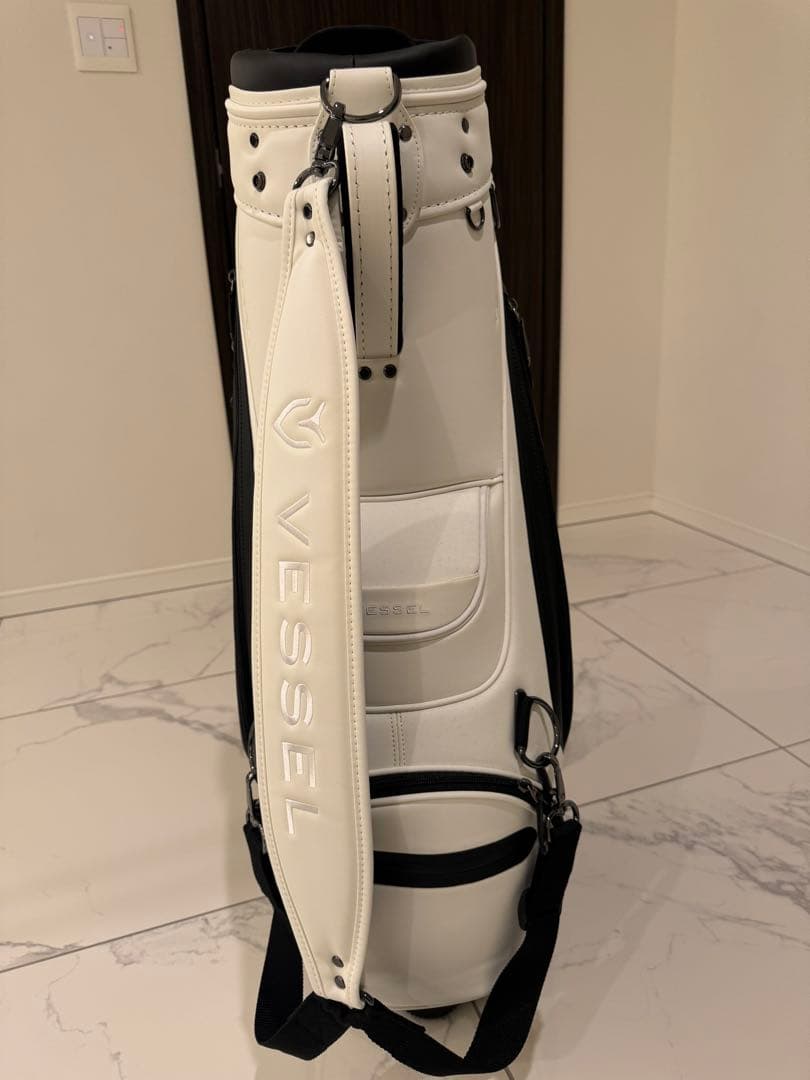 Vessel キャディバッグ ホワイト/ブラック