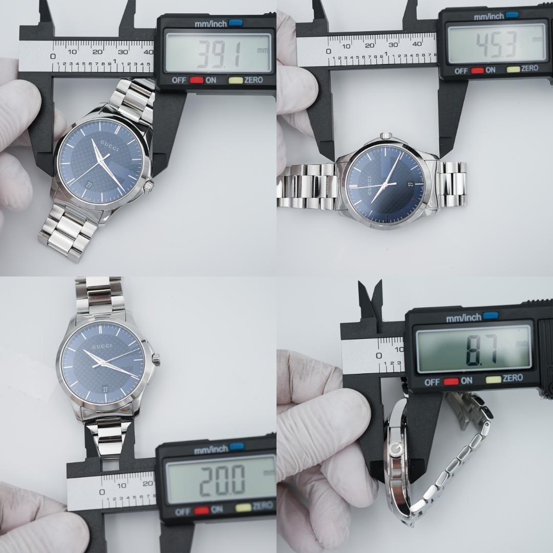 【稼働】GUCCI 126.4 Gタイムレス メンズ ネイビー文字盤 腕時計
