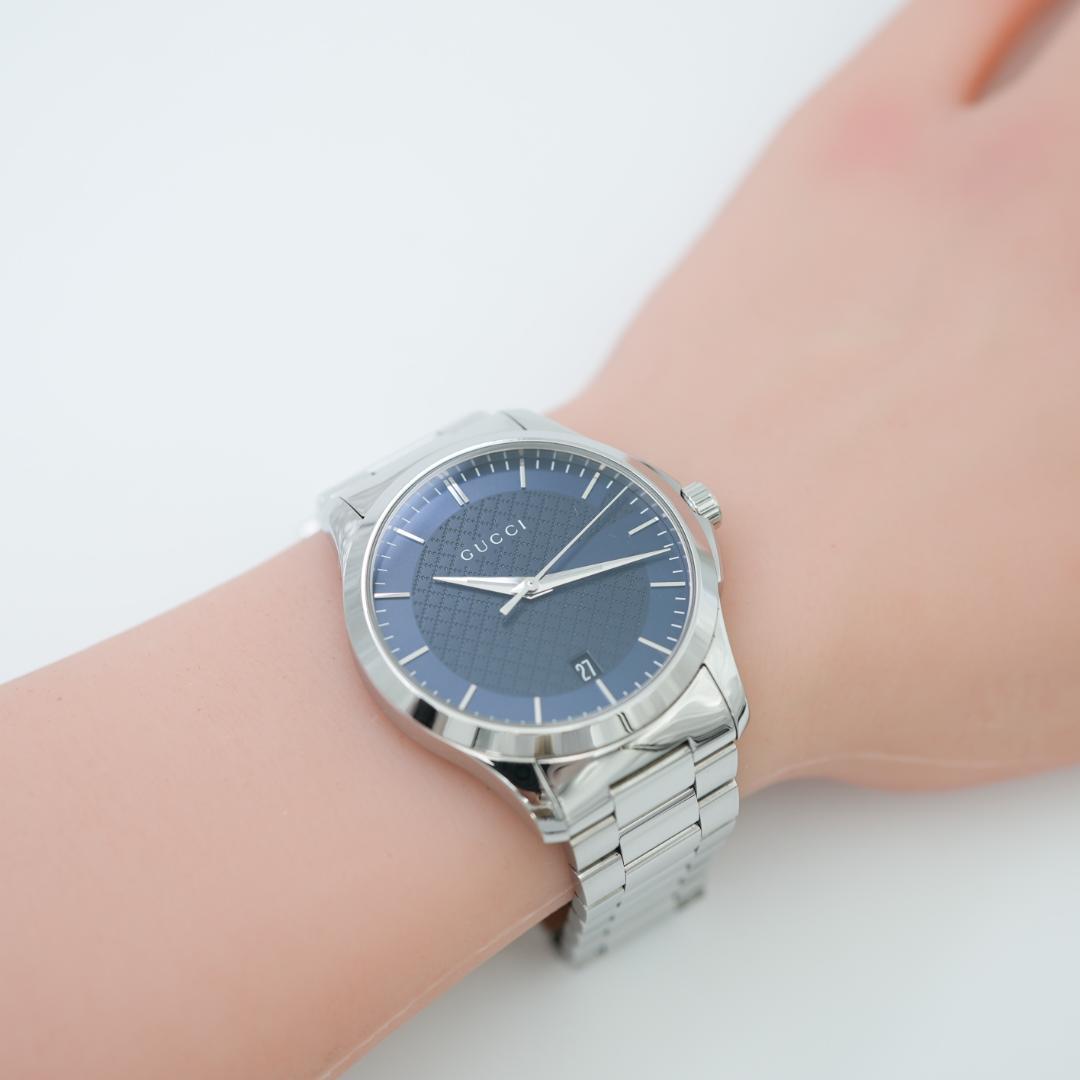 【稼働】GUCCI 126.4 Gタイムレス メンズ ネイビー文字盤 腕時計
