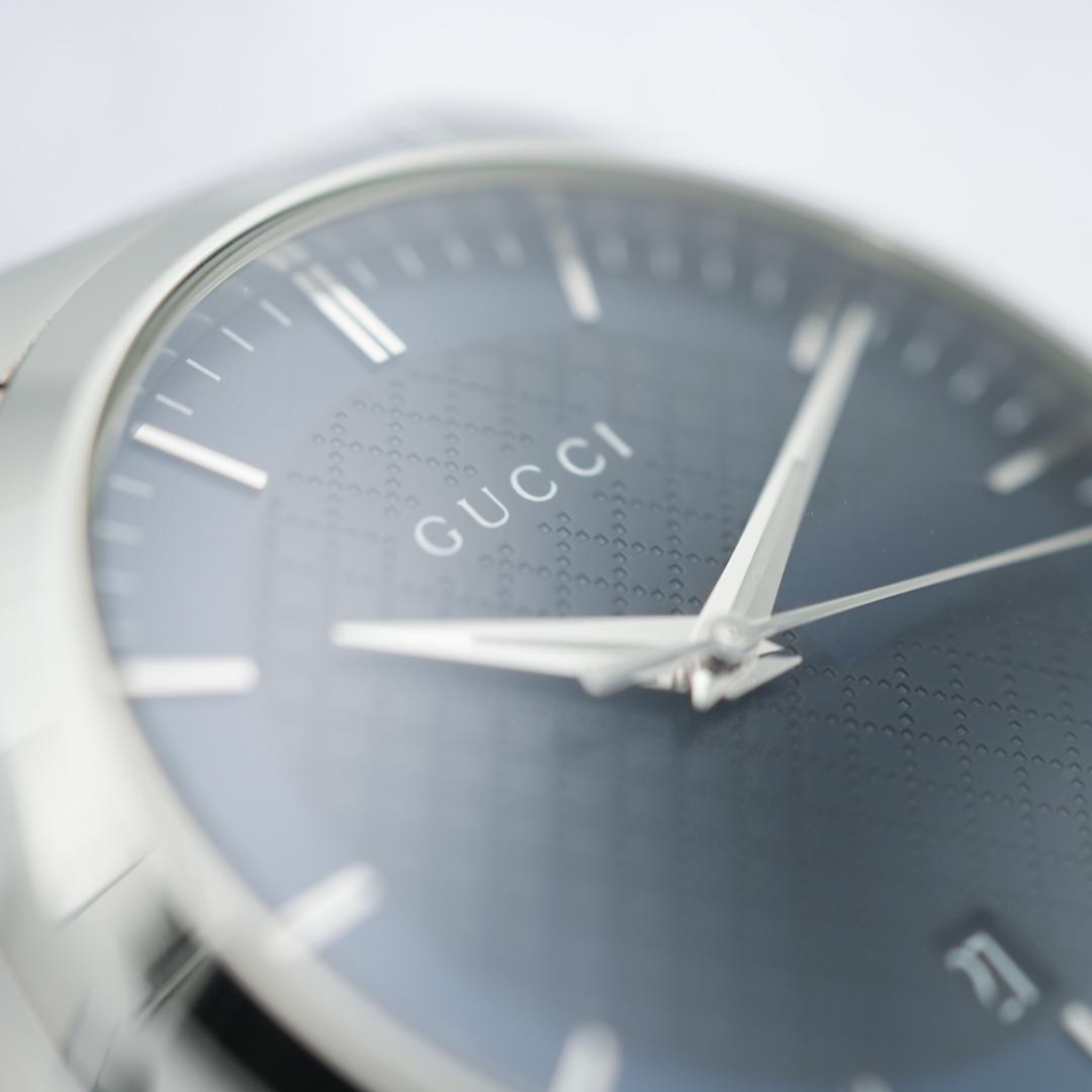 【稼働】GUCCI 126.4 Gタイムレス メンズ ネイビー文字盤 腕時計