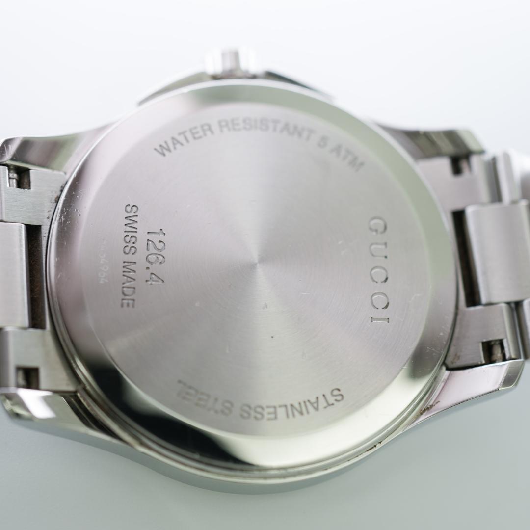 【稼働】GUCCI 126.4 Gタイムレス メンズ ネイビー文字盤 腕時計