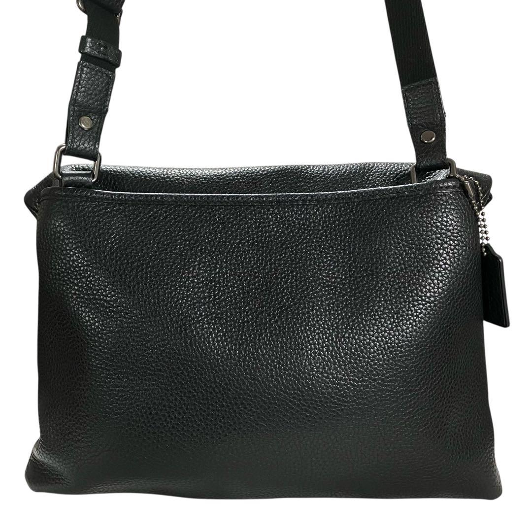 COACH コーチ クロスボディ ショルダーバッグ ブラック 黒 レザー