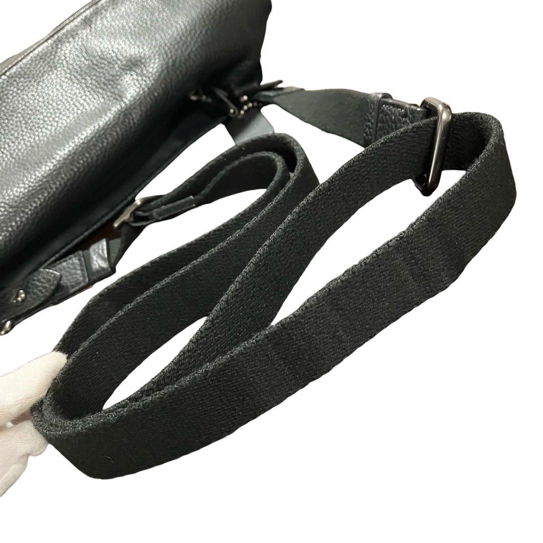 COACH コーチ クロスボディ ショルダーバッグ ブラック 黒 レザー