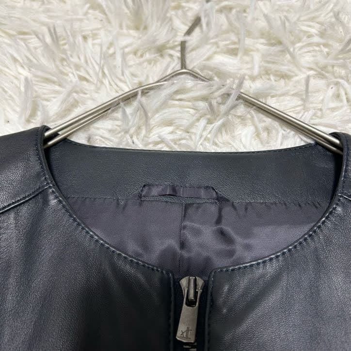 特価 ANAYI アナイ ラムレザー ライダースジャケット シングル 黒～紺