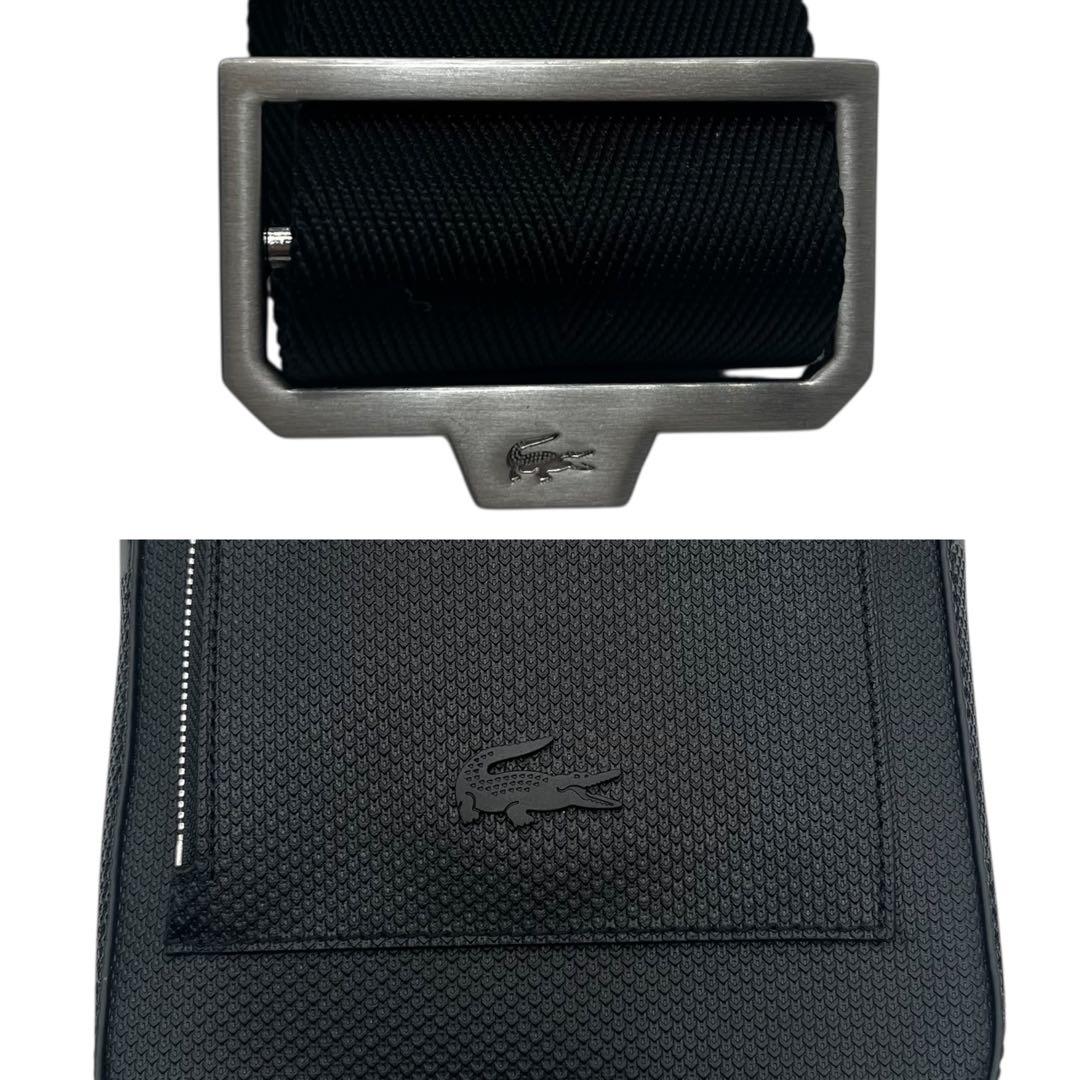 未使用級✨LACOSTE ラコステ　ボディバッグ　エンボス　シャンタコ