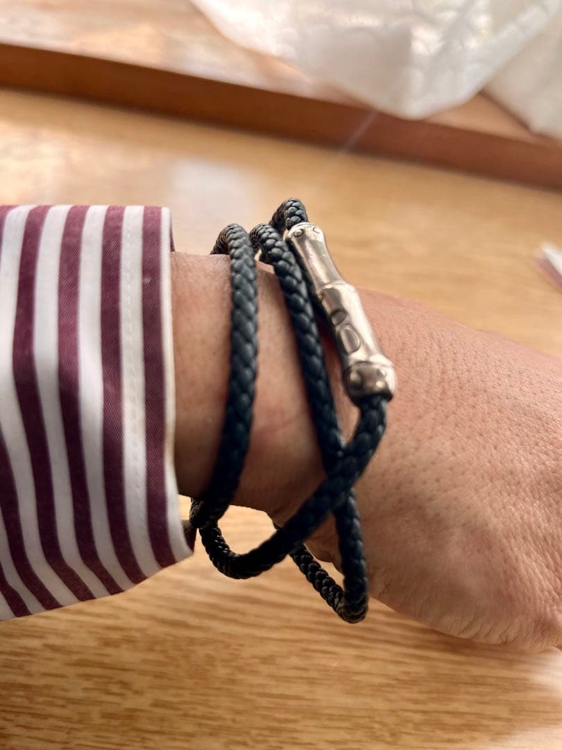 定価11万円John Hardyバンブーブレスレット　60cm マグネット留め