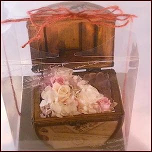 プリザーブドフラワーオルゴール　フラワーボックス　星に願いを