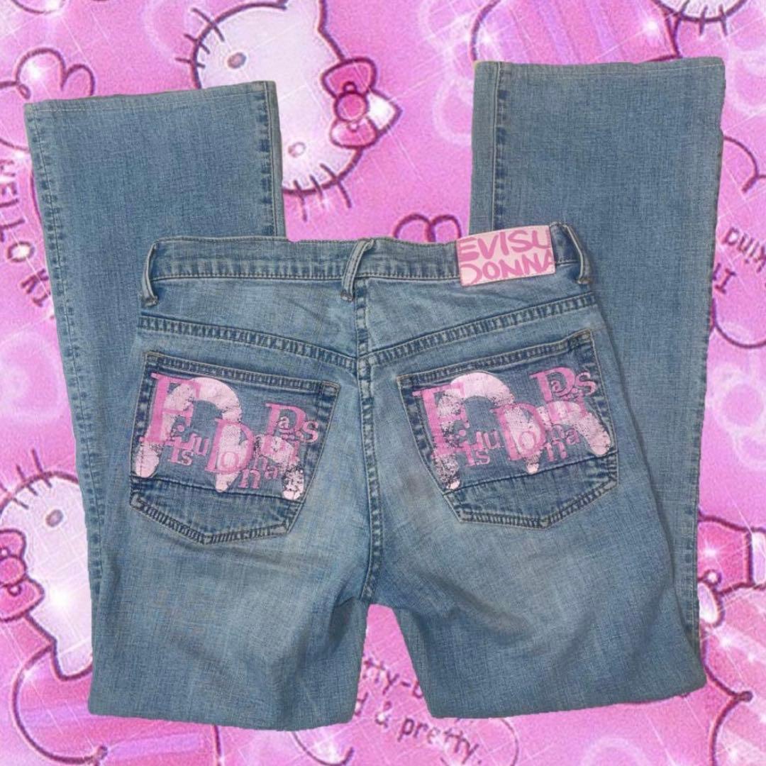 【EVISU DONNA】カモメペイント　デニムパンツ　Y2K 00s