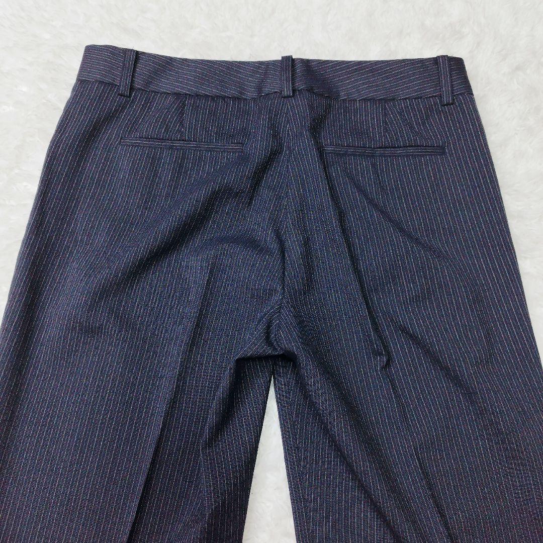 【極美品】セオリーリュクス パンツ スーツ セットアップ ネイビー ストライプ