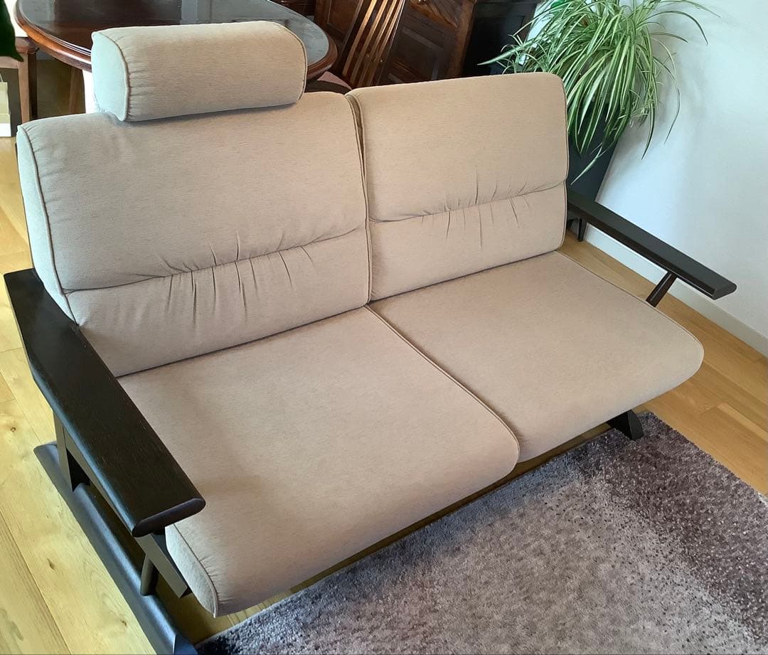 【美品】飛騨産業 HIDA キツツキ KAYA2 ソファ + ヘッドレスト付き