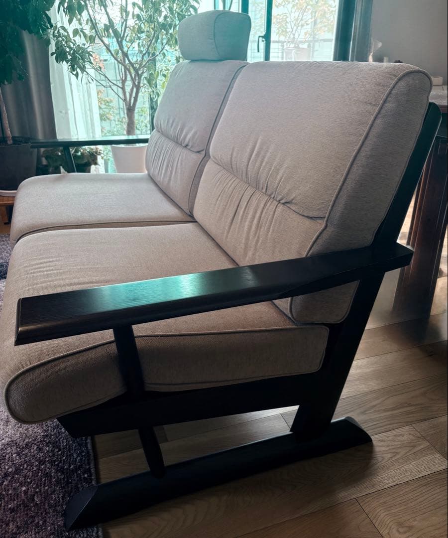 【美品】飛騨産業 HIDA キツツキ KAYA2 ソファ + ヘッドレスト付き