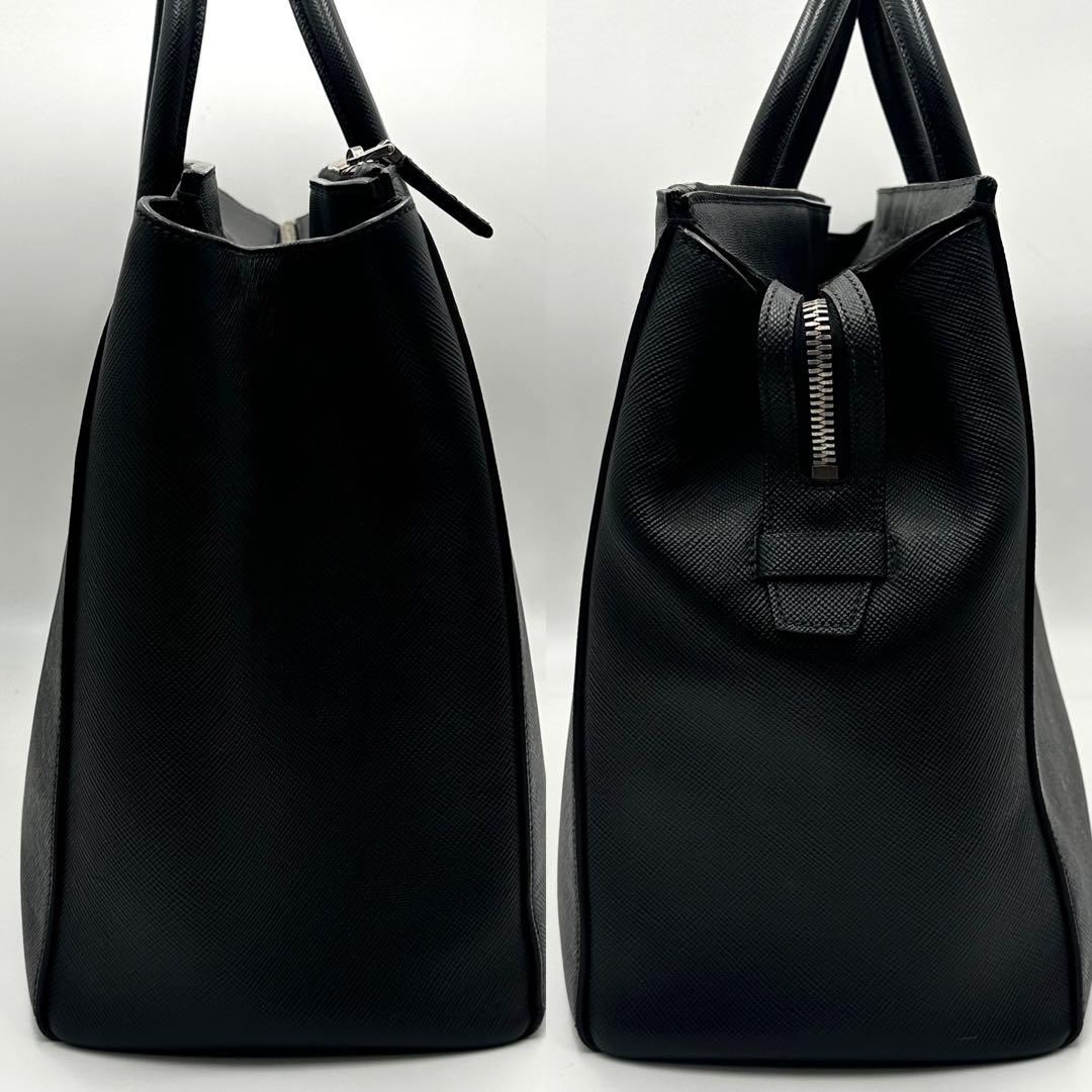 美品✨ PRADA 大容量 ボストン トートバッグ サフィアーノレザー ビジネス