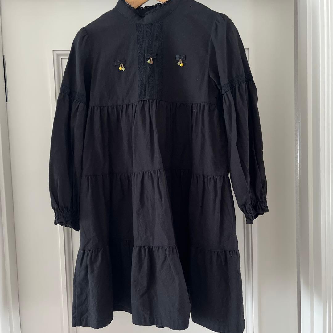 ファミリア　ティアードワンピース　120 美品