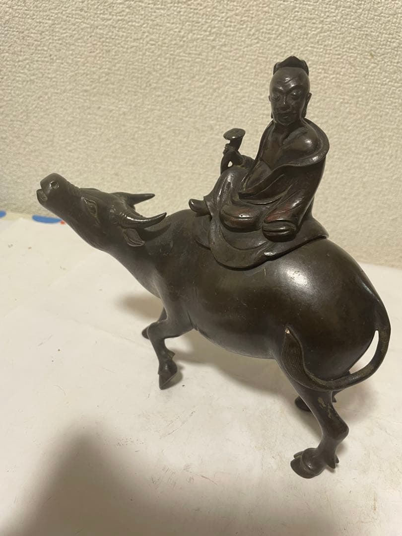 古銅香炉　寿老人　アンティーク　古道具　置物