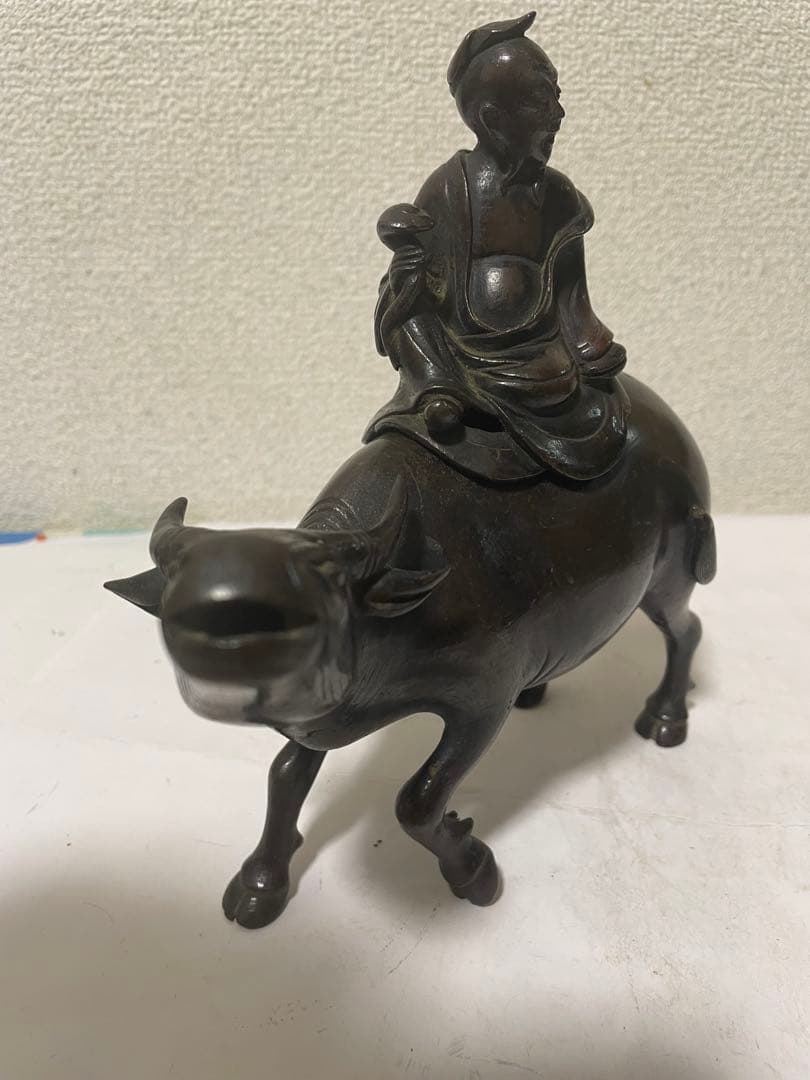 古銅香炉　寿老人　アンティーク　古道具　置物