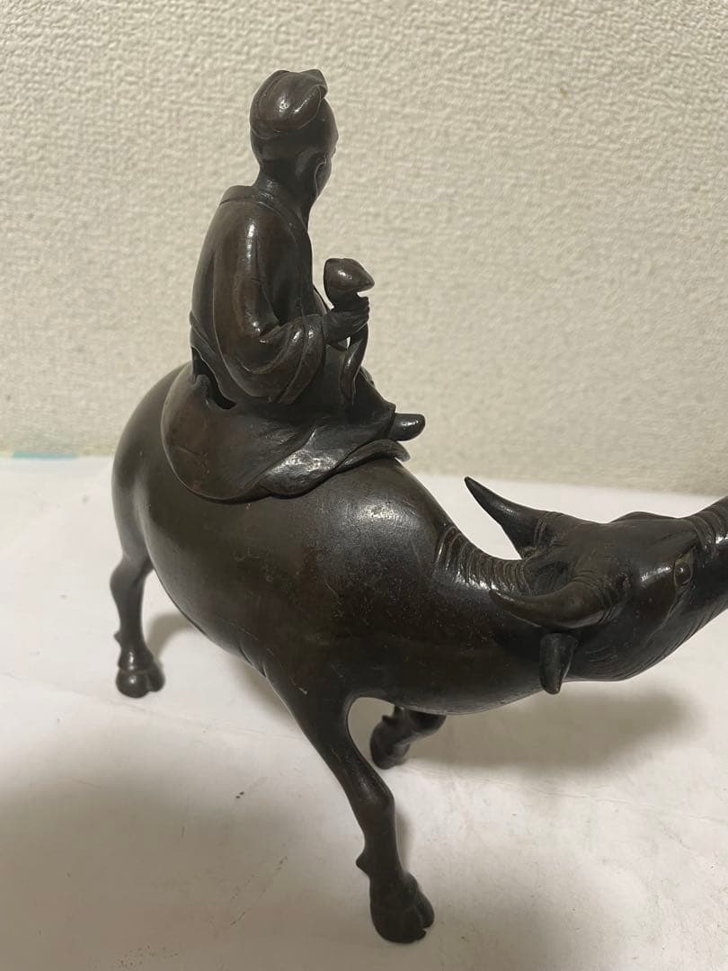 古銅香炉　寿老人　アンティーク　古道具　置物