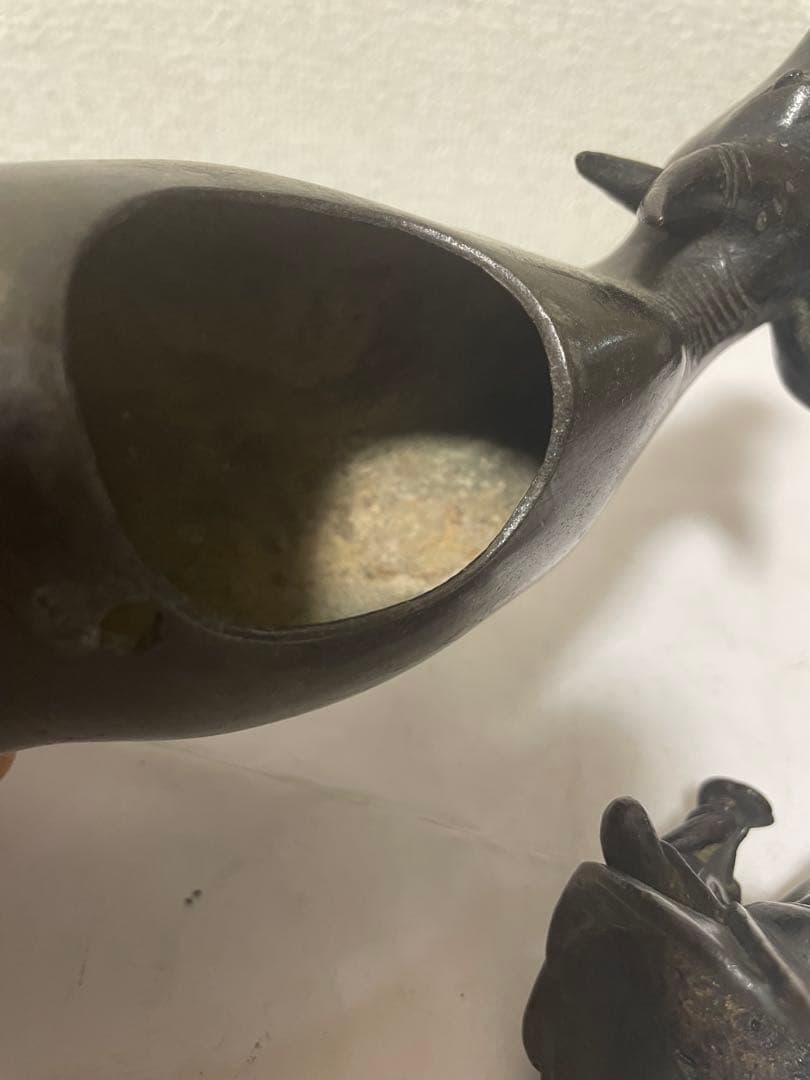 古銅香炉　寿老人　アンティーク　古道具　置物