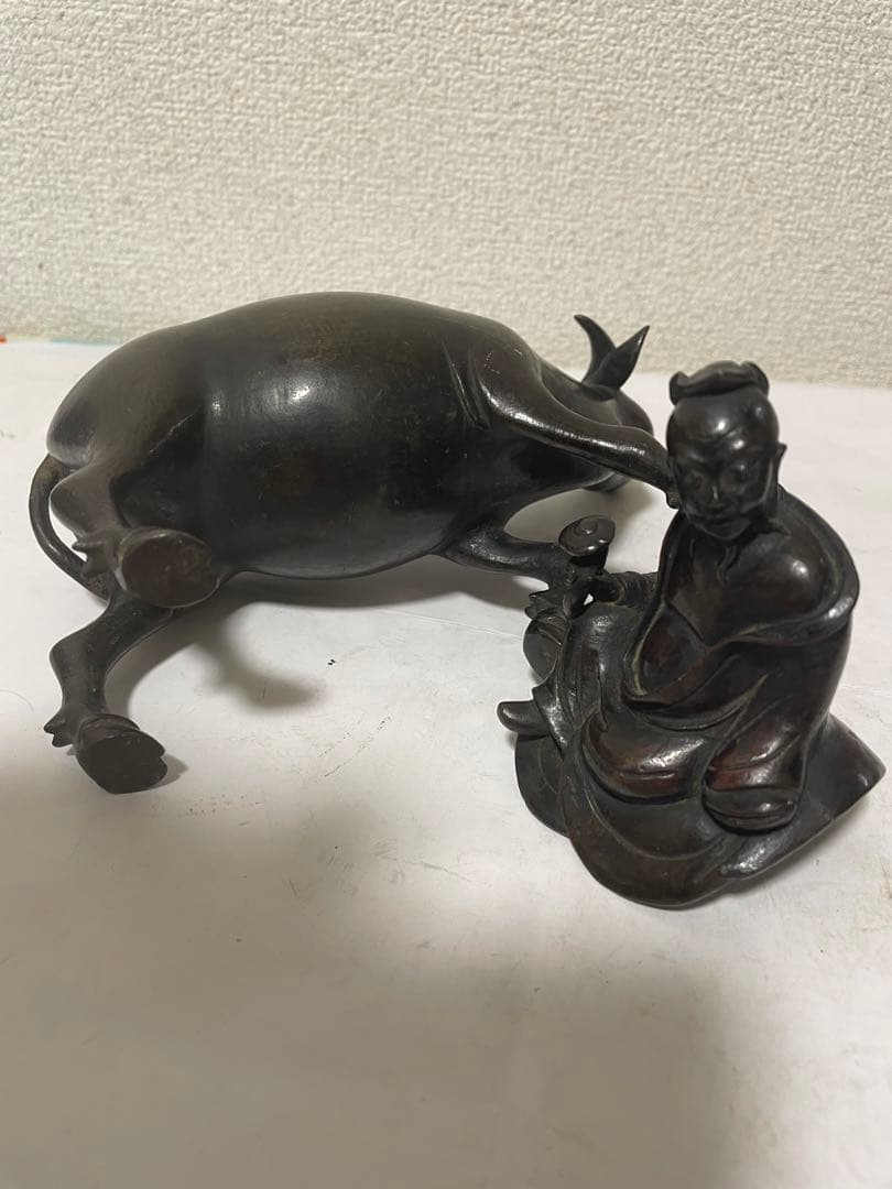 古銅香炉　寿老人　アンティーク　古道具　置物