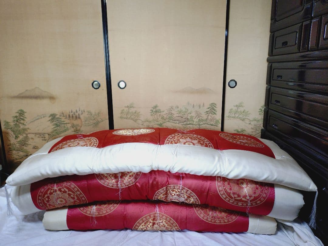 【新品未使用】高級婚礼布団　日本製　掛布団敷布団シングル