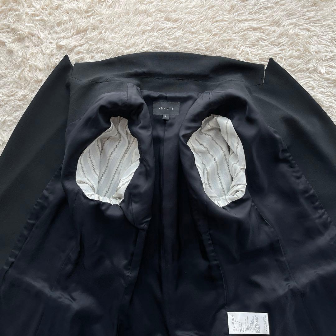 セオリー パンツスーツ セットアップ ブラック ビジネス リクルート 上M 下L