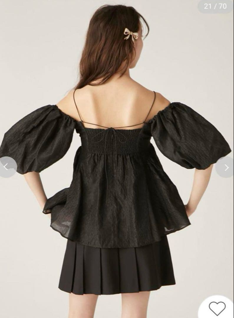 LILY BROWN（リリー ブラウン）3wayシアージャガードペプラムブラウス