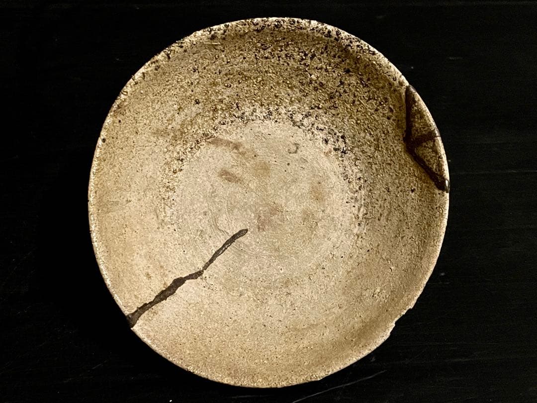 「母」 桃源旧蔵 古瀬戸 山茶碗 漆直し 仕舞い箱 (250807福3-A)