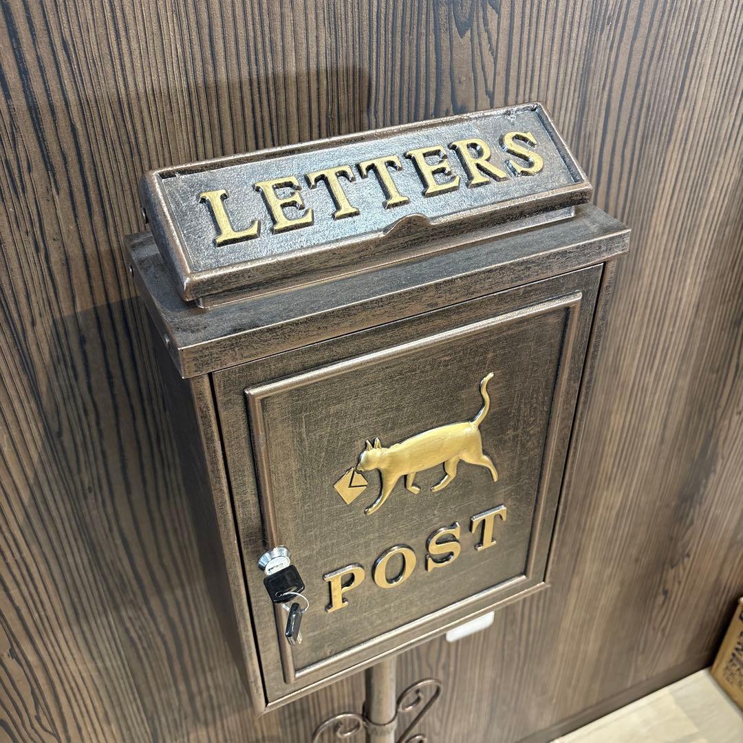 サンニード ポスト スタンド 郵便受け 配達ネコ