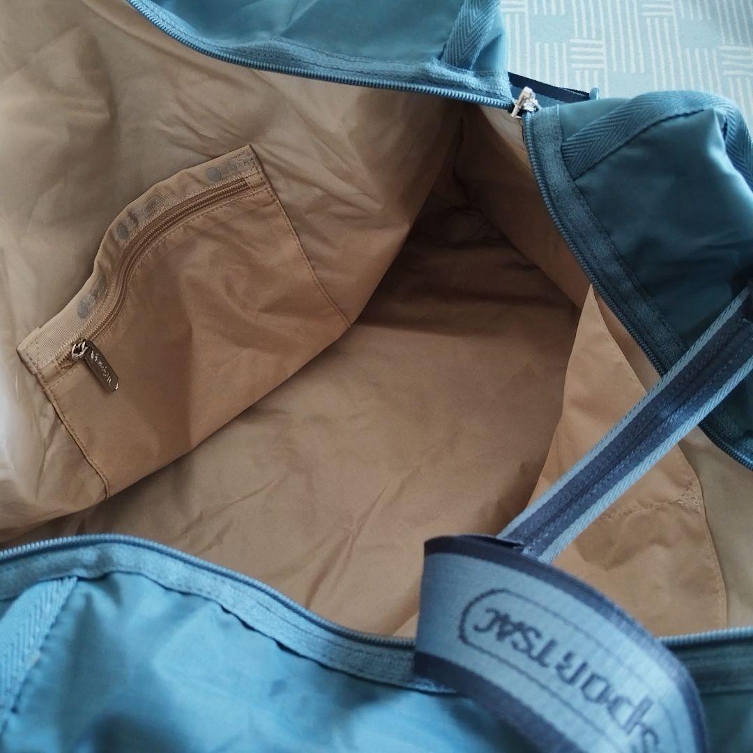 新品 レスポートサック ダークグリーン 無地 ボストンバッグ ポーチ付き