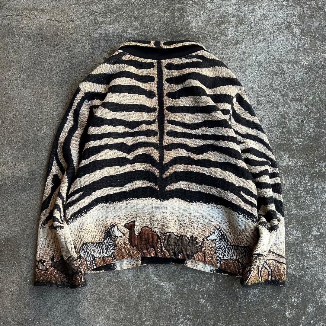90’s Vintage ジャガード ニットジャケット アニマル アーカイブ