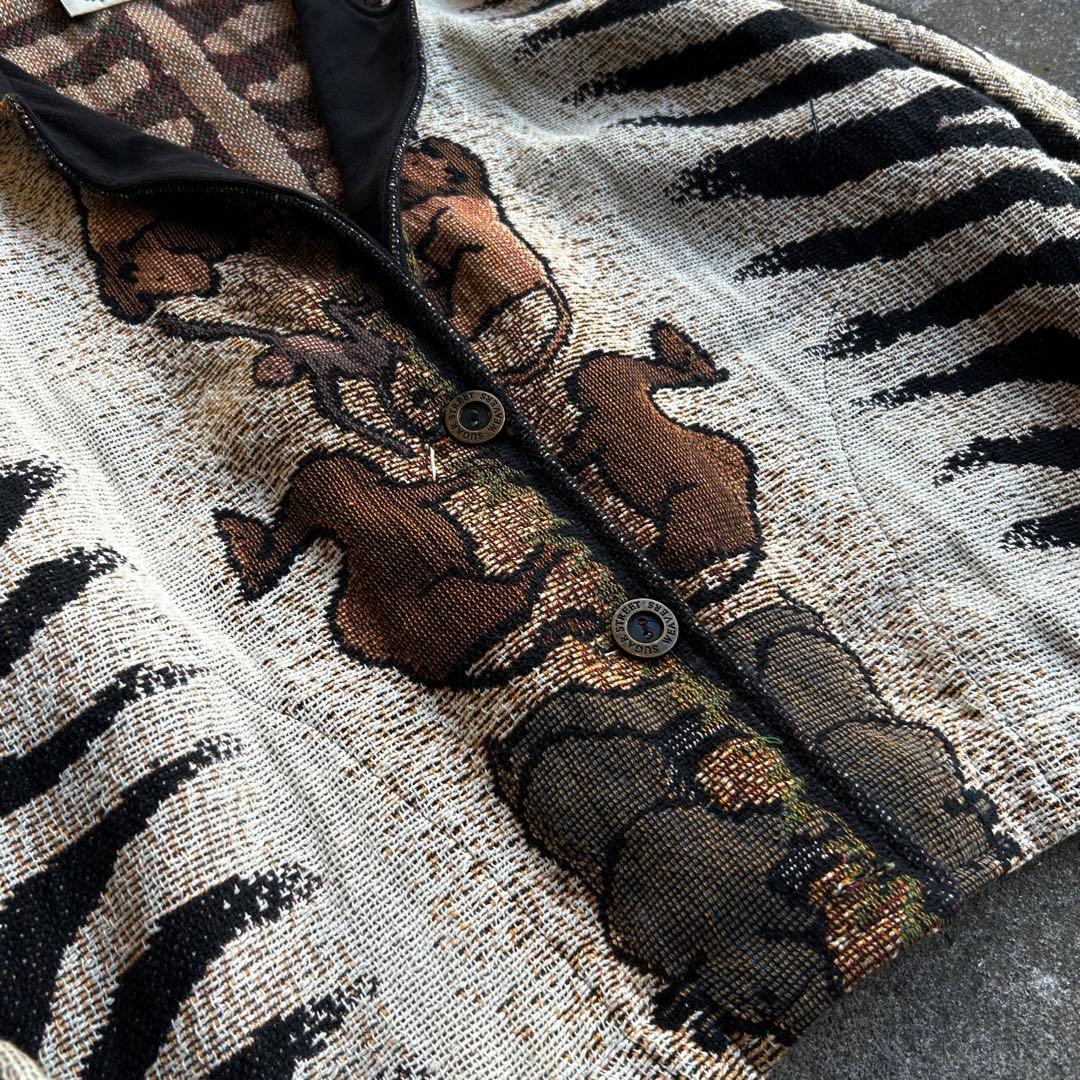 90’s Vintage ジャガード ニットジャケット アニマル アーカイブ