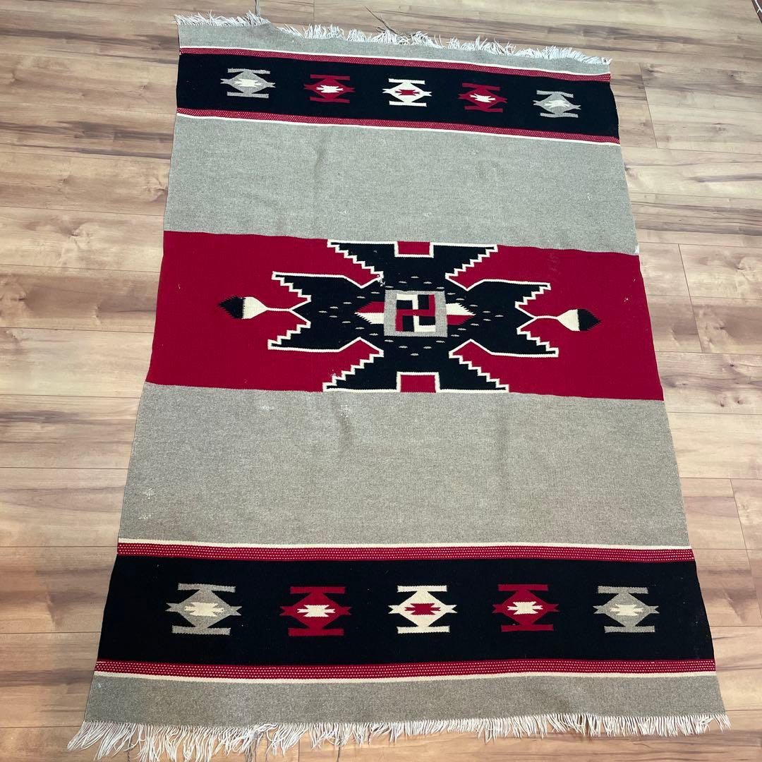 スワスティカ　ナバホ　卍　20S 30Sネイティブアメリカンデザイン ラグ