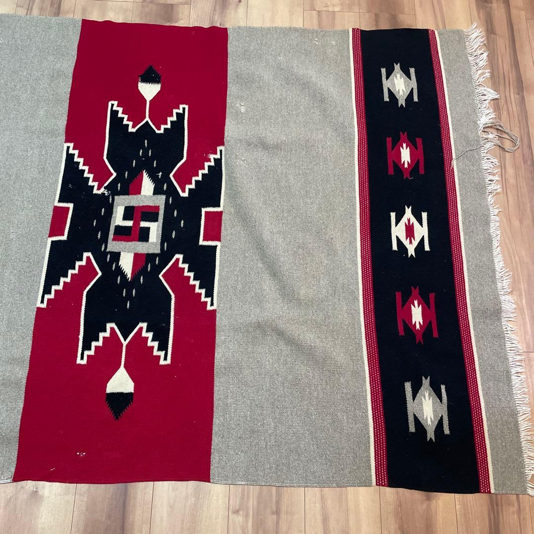 スワスティカ　ナバホ　卍　20S 30Sネイティブアメリカンデザイン ラグ