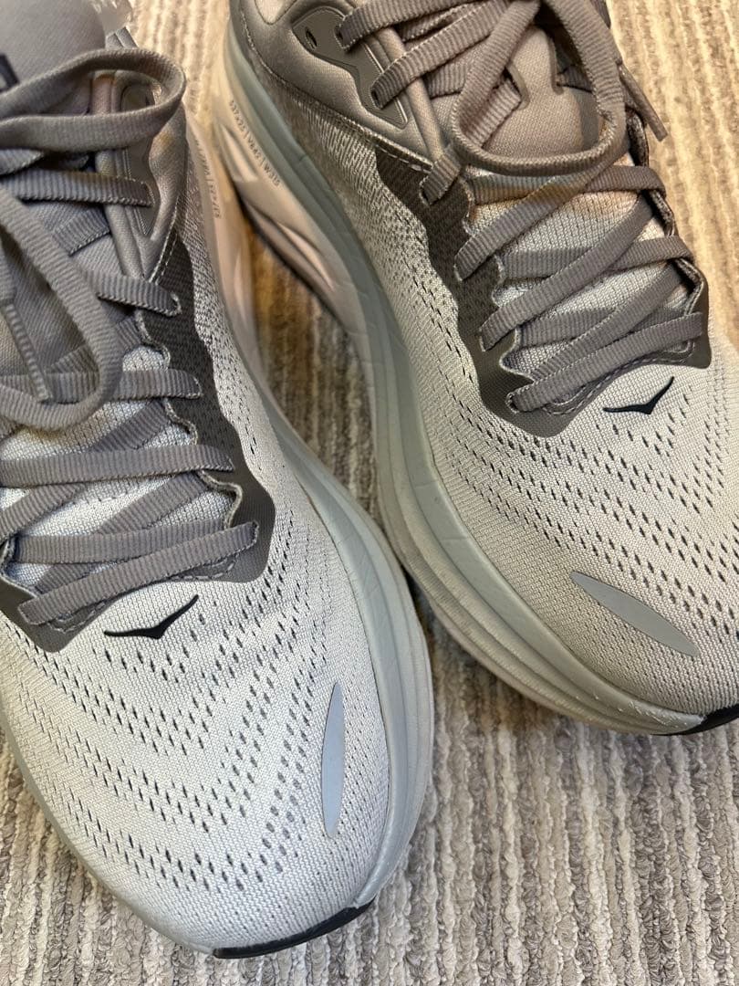 HOKA BONDI 8 グレー メッシュスニーカー 29cm