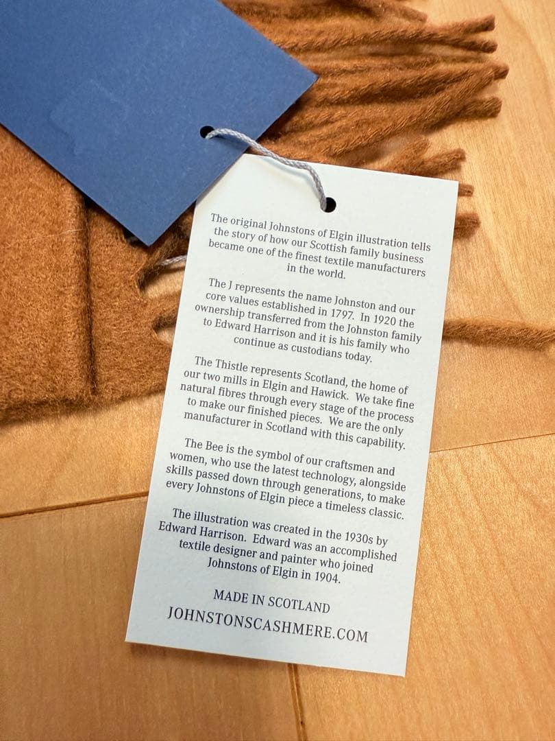 新品タグ付大判Johnstons of Elginカシミヤストールジョンストンズ