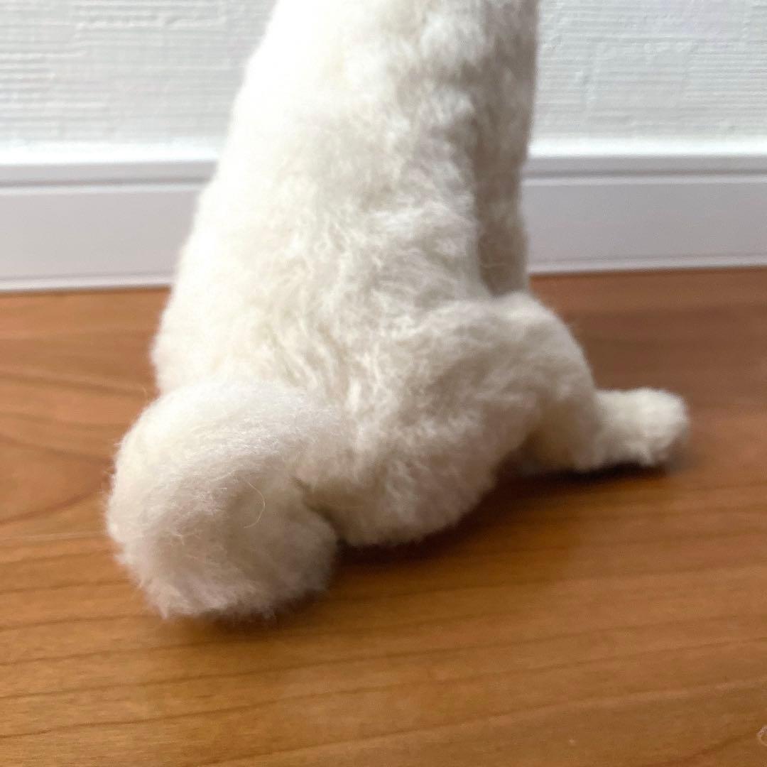 羊毛フェルト　白柴　紀州犬　白い子犬　パピー犬