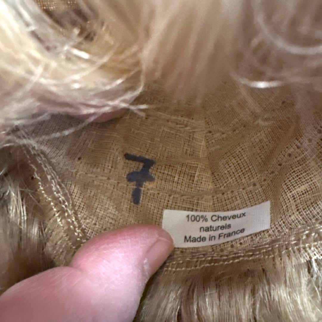 ビスクドール用 人毛ウィッグ フランス製