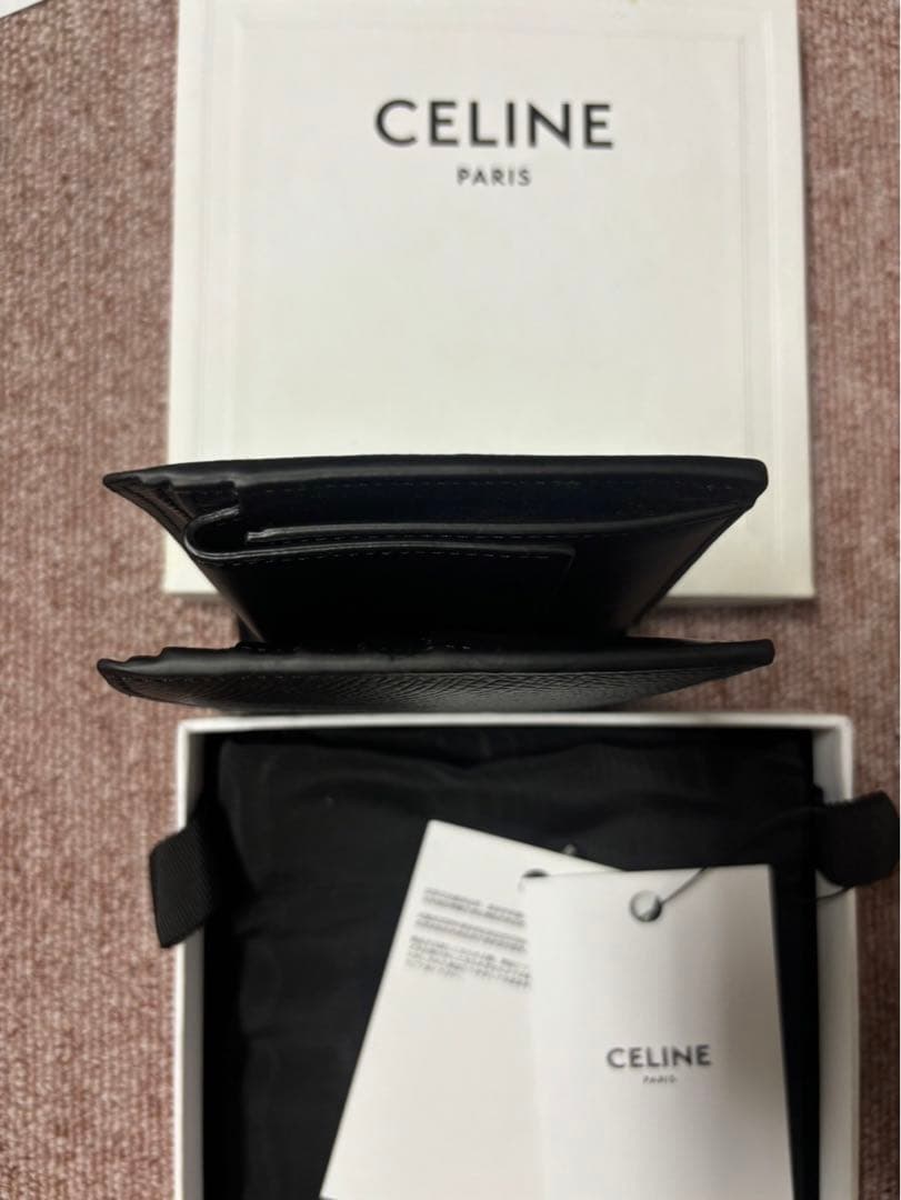 CELINE バイフォールドウォレット/グレインドカーフスキン