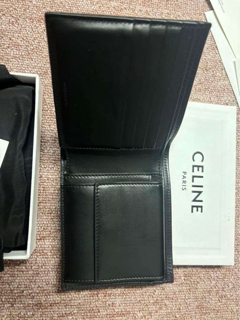 CELINE バイフォールドウォレット/グレインドカーフスキン